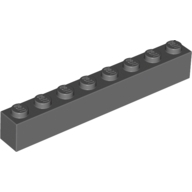 Lego kostka (kostička) 1x8, tmavě modro šedá (4211099)